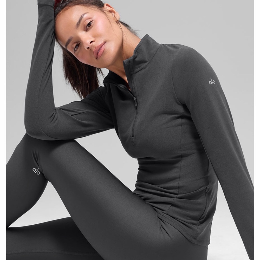 ALO - Alosoft 1/2 Zip Rapid Pullover (Anthracite)
